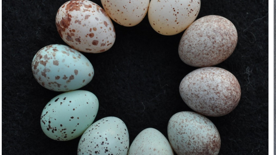 Zitting Cisticola eggs showing categorical variation in colour and markings